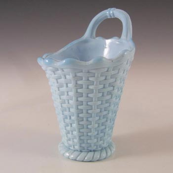 Sowerby #1173 Victorian Blue Milk / Vitro-Porcelain Glass Spill Vase - Marked