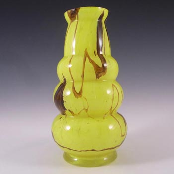 (image for) Prachen 70s Yellow Glass 'Flora' Vase - Frantisek Koudelka