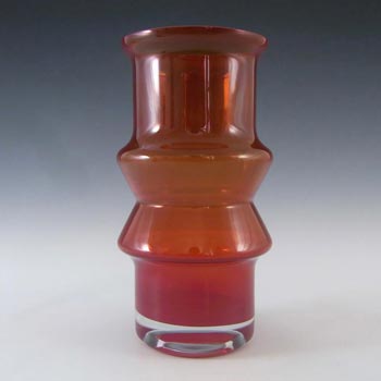 (image for) Riihimaki #1519 Riihimaen Red Glass 'Tuulikki' Vase