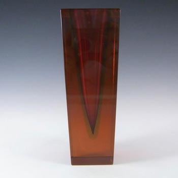 (image for) Large Murano Faceted Sommerso Glass Block Vase