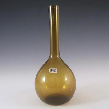 (image for) Aseda Swedish Amber Glass Bottle Vase - Labelled