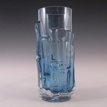 (image for) Aseda Swedish Blue Glass Bark 5.75" Vase - Bo Borgstrom B5/830