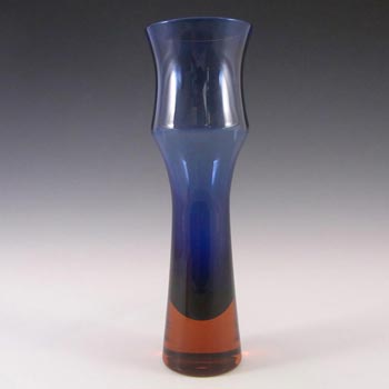 (image for) Aseda Bo Borgstrom Swedish Blue/Red Glass Vase B5/602