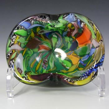 (image for) AVEM Murano Zanfirico Bizantino / Tutti Frutti Green Glass Bowl