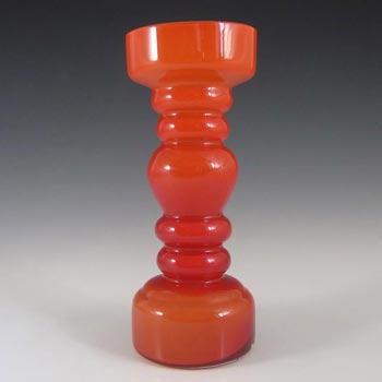 (image for) Japanese Red Cased Hooped Glass Vase - Labelled
