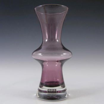 (image for) Sea Glasbruk 1970s Swedish Purple Glass Vase - Labelled #2