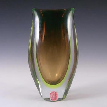 (image for) Arte Nuova Pustetto & Zanetti Murano Sommerso Uranium Glass Vase