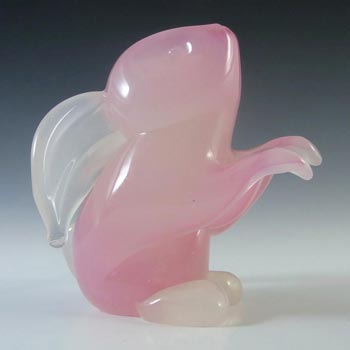 (image for) Archimede Seguso Alabastro Pink Glass Rabbit Sculpture