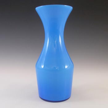 (image for) Alsterfors 1970's Scandinavian Blue Cased Glass 9.5" Vase