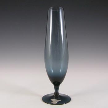(image for) Gullaskruf Smoky Blue Swedish Glass 9.5" Vase - Labelled
