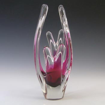 (image for) SIGNED W Johanson Orrefors Sea Glasbruk Glass Coquille Vase