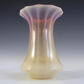 Victorian Cranberry & Opalescent Uranium Glass Vase