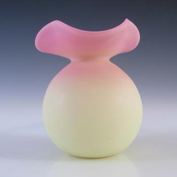 (image for) Thomas Webb Victorian Burmese Uranium Pink Glass Vase