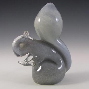 (image for) Wedgwood Grey Glass Squirrel Paperweight RSW410 - Marked