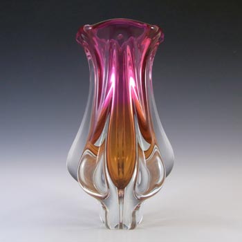 (image for) Chřibská #119/3/24 Pink & Orange Glass Vase