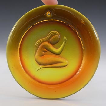 (image for) Ekenas Orange Vintage Glass 'Virgo' Zodiac Suncatcher