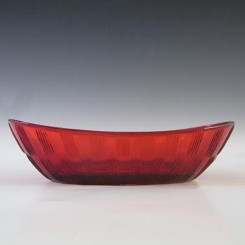 (image for) Gullaskruf 1950's Red Glass 'Randi' Bowl by Lennart Andersson