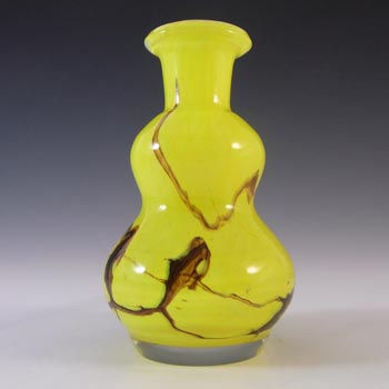 (image for) Prachen Vintage Czech Yellow Glass 'Flora' Vase by Frantisek Koudelka