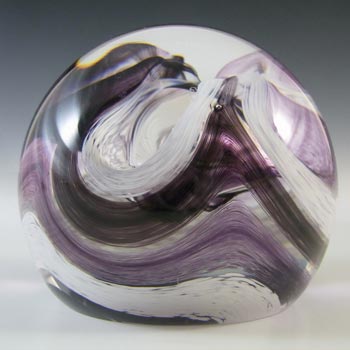(image for) MARKED Caithness Vintage Purple Glass "Extravaganza" Paperweight