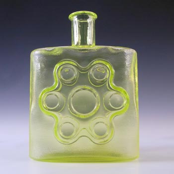 (image for) Riihimaki #1729 Riihimaen Uranium Yellow Glass Decorative Bottle