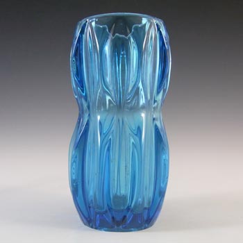 (image for) Rosice Sklo Union Blue Glass Vase by Jan Schmid #1032