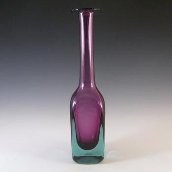 (image for) Seguso Vetri d'Arte Murano Sommerso Glass Bottle Vase by Mario Pinzoni
