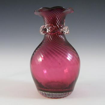 Victorian Antique Vintage Cranberry Glass Vase