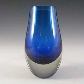 (image for) Whitefriars #9496 Cased Blue Glass Vase