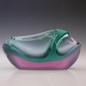 (image for) Zelezny Brod Sklo (ZBS) Turquoise & Pink Glass Vase