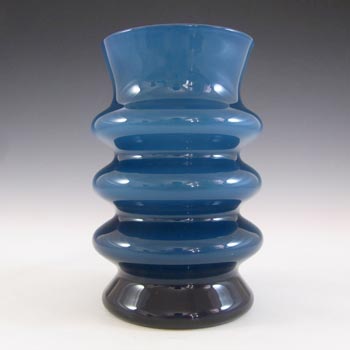 (image for) Aseda Swedish Blue Hooped Glass Vase by Bo Borgstrom