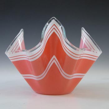 (image for) Chance Brothers Red Glass 'Bandel-2' Retro Handkerchief Vase