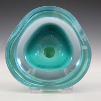 (image for) Archimede Seguso Murano Blue Glass Geode Bowl - Labelled