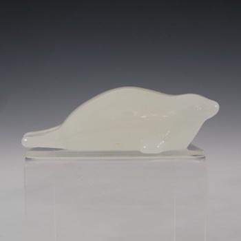 (image for) MARKED Hadeland Opaline Glass Seal Sculpture