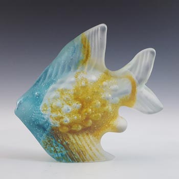 (image for) Isle of Wight Studio / Harris Blue & Yellow Glass Fish Sculpture