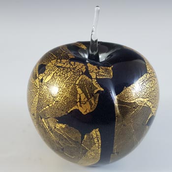 (image for) Isle of Wight Studio 'Azurene Gold' Glass Apple Paperweight