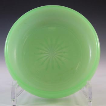 (image for) Jobling #1054 Art Deco Uranium Jade Green Glass Bowl