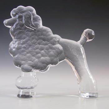 (image for) Kosta Boda Glass Poodle Sculpture Bertil Vallien Kennel Series