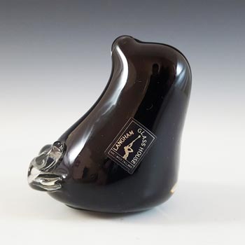 (image for) LABELLED Langham Black Glass Vintage Frog Sculpture