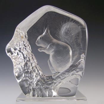 (image for) Mats Jonasson #3280 Glass Squirrel Paperweight - Signed