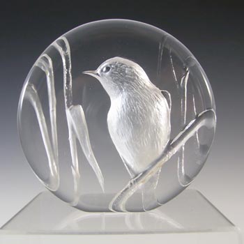 (image for) Mats Jonasson #9164 Swedish Glass Bird Paperweight - Signed