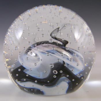 (image for) Caithness Black & White Glass "Reflections '94" Paperweight - Boxed