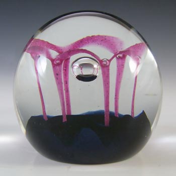 (image for) MARKED Caithness Pink & Blue Glass "Maydance" Paperweight