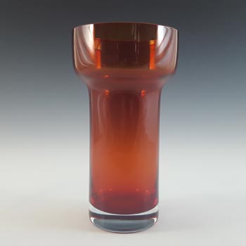 (image for) Riihimaki #1576 Riihimaen Lasi Oy Finnish Red Glass Vase