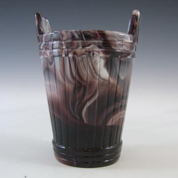 (image for) Sowerby #1258 Victorian Purple Malachite / Slag Glass Spill Vase
