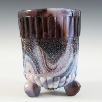 (image for) Sowerby #1148 Victorian Antique Malachite / Slag Glass Spill Vase
