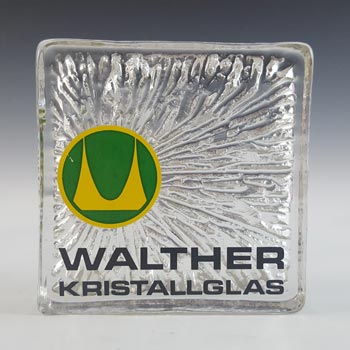(image for) Walther Kristallglas German Glass Advertising Block / Slab