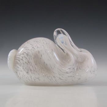 (image for) MARKED Wedgwood White Glass Rabbit Paperweight RSW413