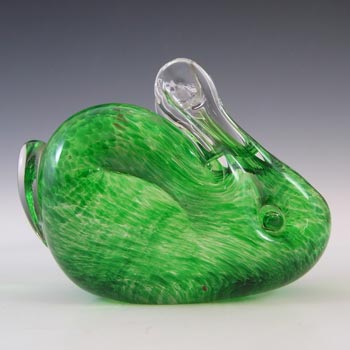 (image for) Wedgwood Speckled Green Glass Rabbit Paperweight SG422