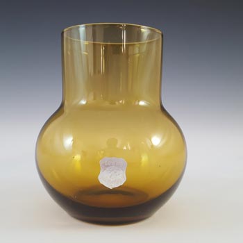 (image for) LABELLED Afors Vintage Scandinavian / Swedish Amber Glass Vase
