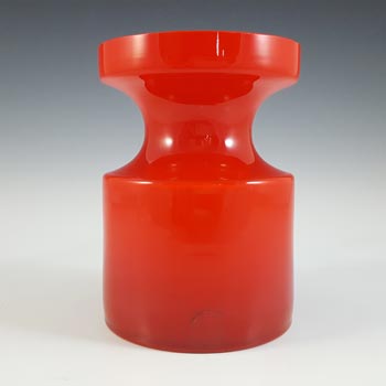 (image for) Alsterfors #S5014 Red Cased Glass Vase - Signed Per Ström '68